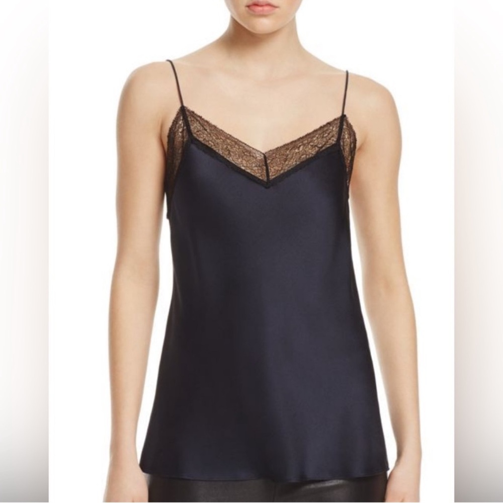 Vince Navy Camisole with Lace Detail